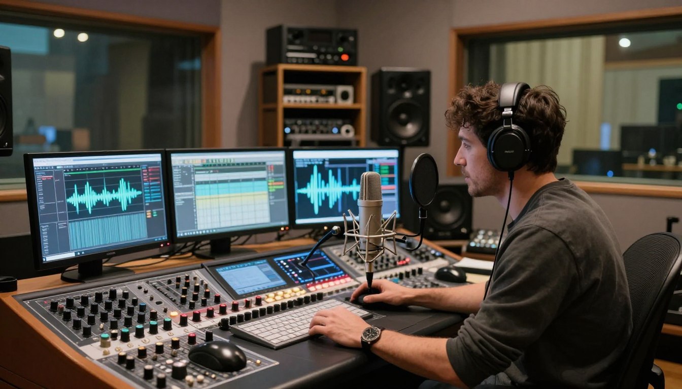Testing voice effects during an emotional unscripted recording